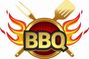 BBQ image with flames